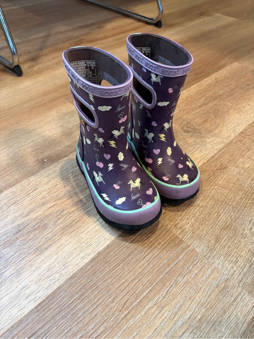Bogs Purple Pegasus Kids Rain Boots